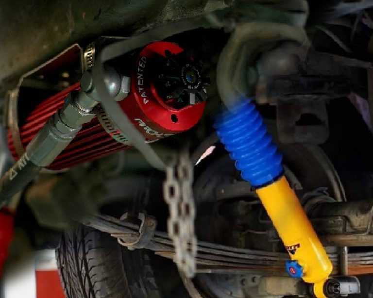 Profender โช๊คอัพสีแดง ปรับระดับ