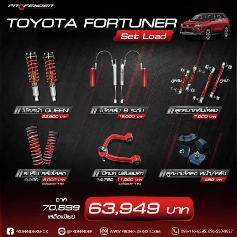 Profender เซ็ตโหลด Toyota Fortuner
