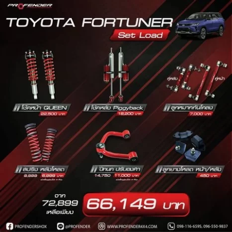 Profender เซ็ตโหลด Toyota Fortuner