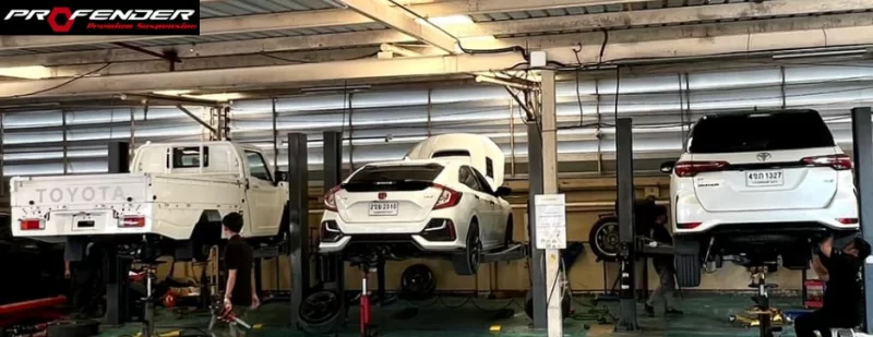 Profender - ช่วงล่างกระด้าง รถยกซ่อมในอู่ รถยกสูง